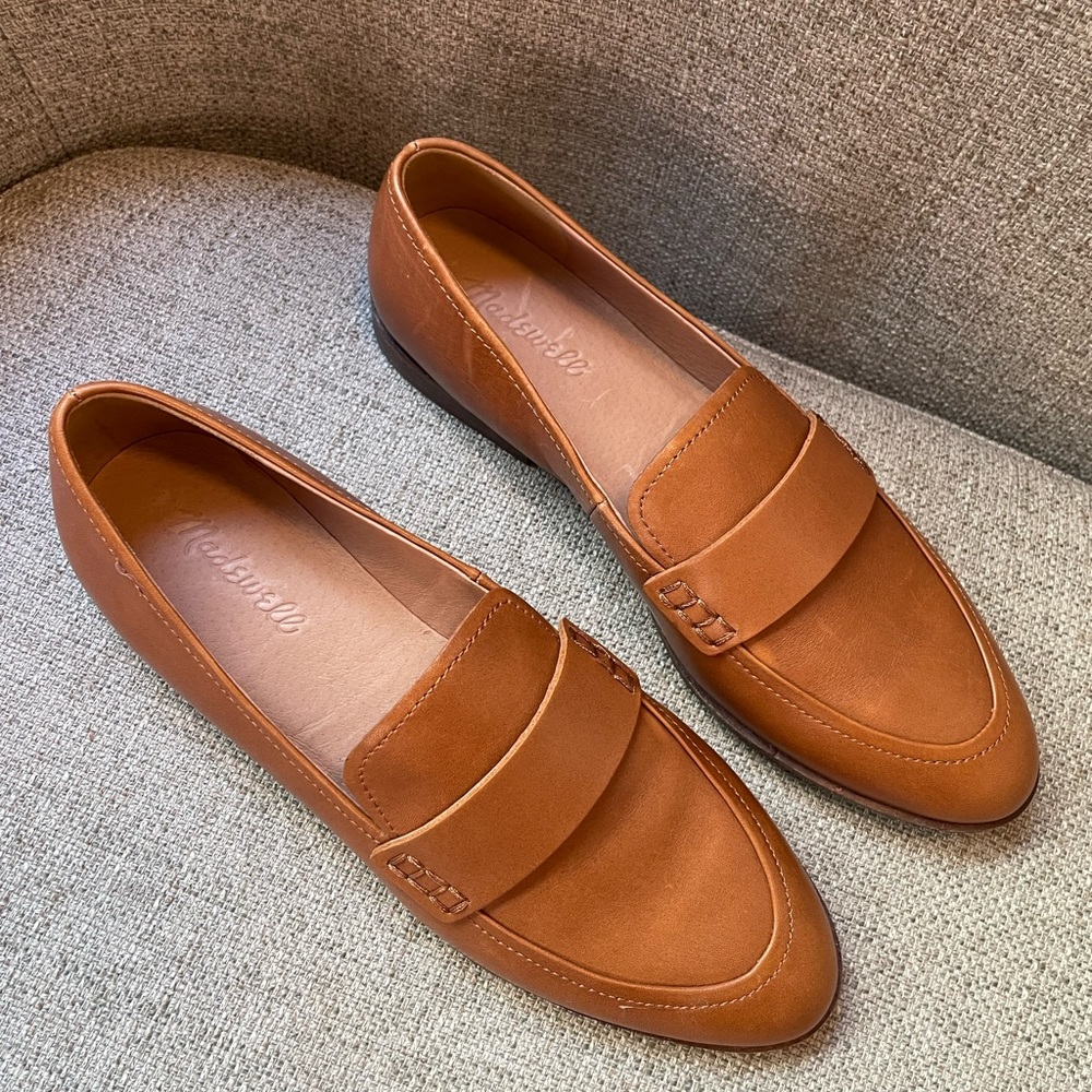 Madewell brown leather loafers